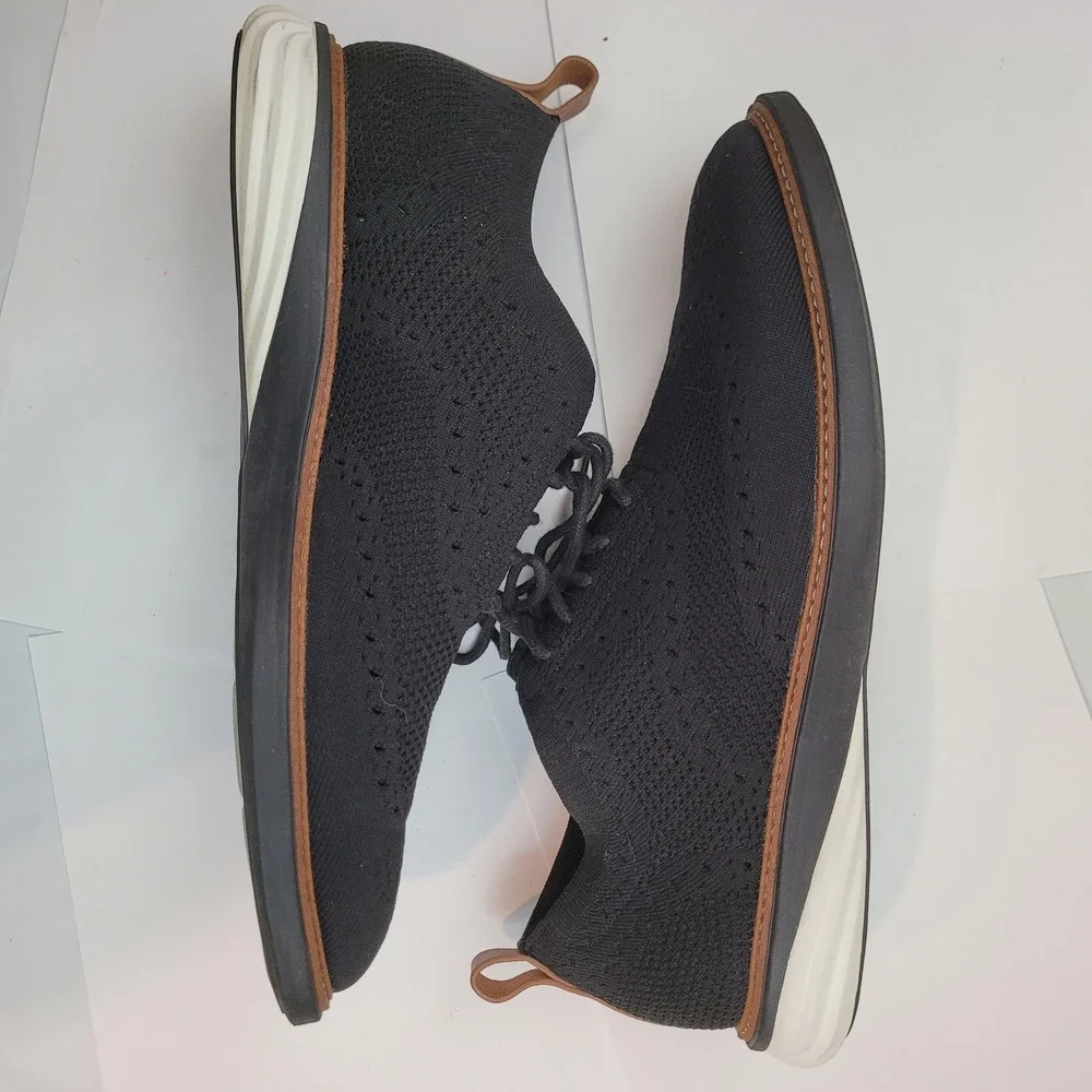 Cole Haan OriginalGrand Wingtip Oxford Mens Black Stitchlite Knit Shoes C32152